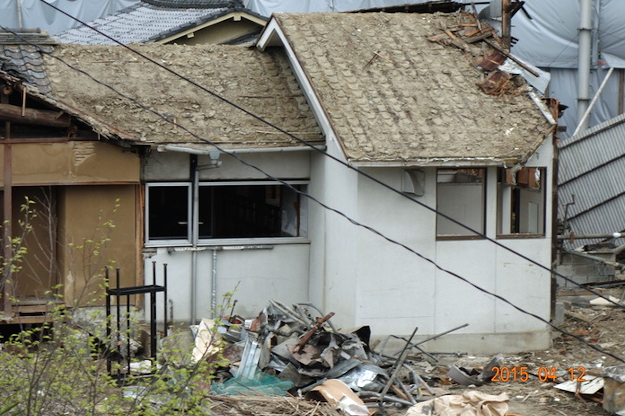Kyoto le 12 avril 2015 : démolition à l’Hôpital Sanseï