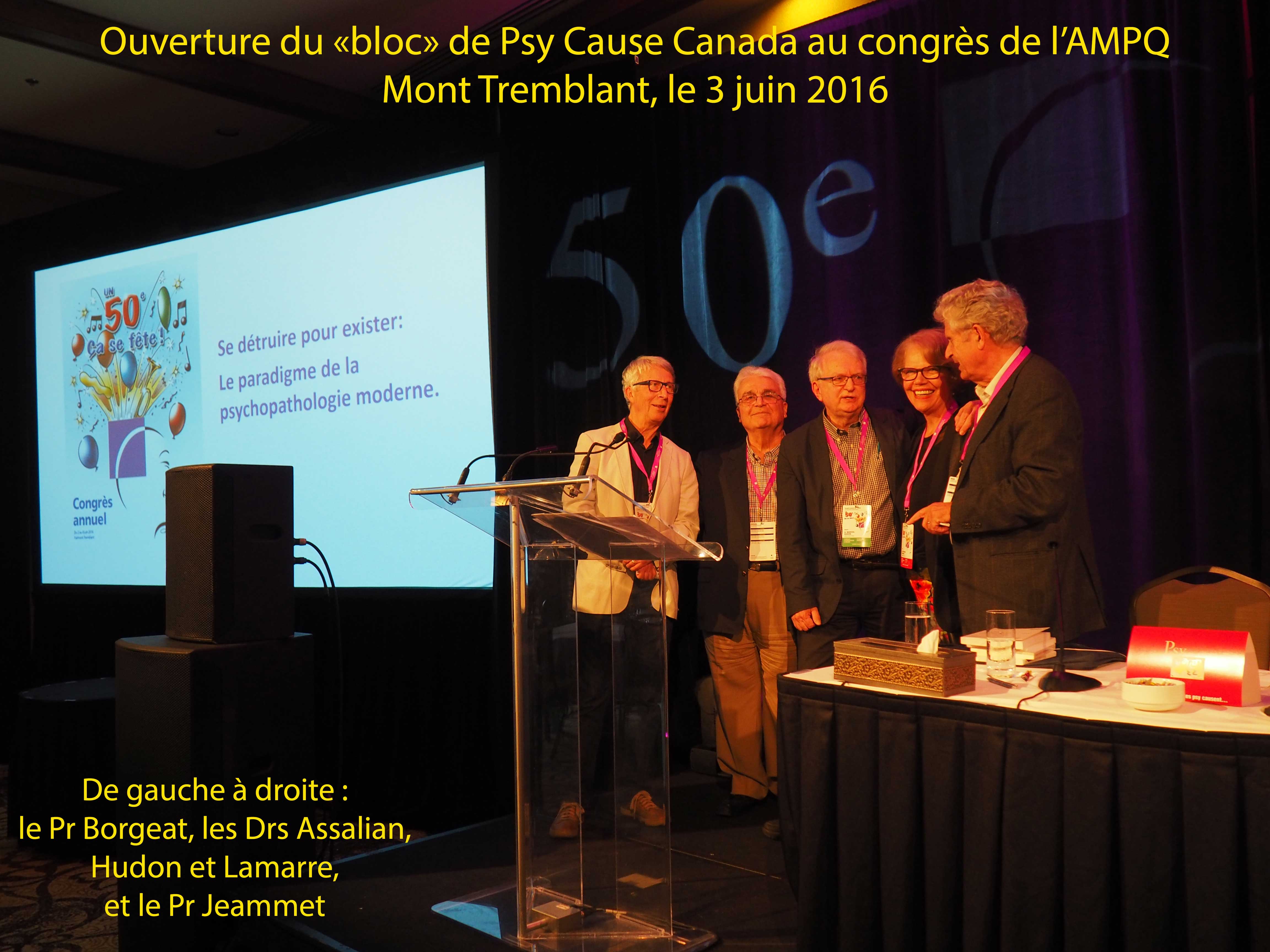 Psy Cause Canada au cinquantième congrès de l’AMPQ à Mont Tremblant (Volet N°2 : le bloc)