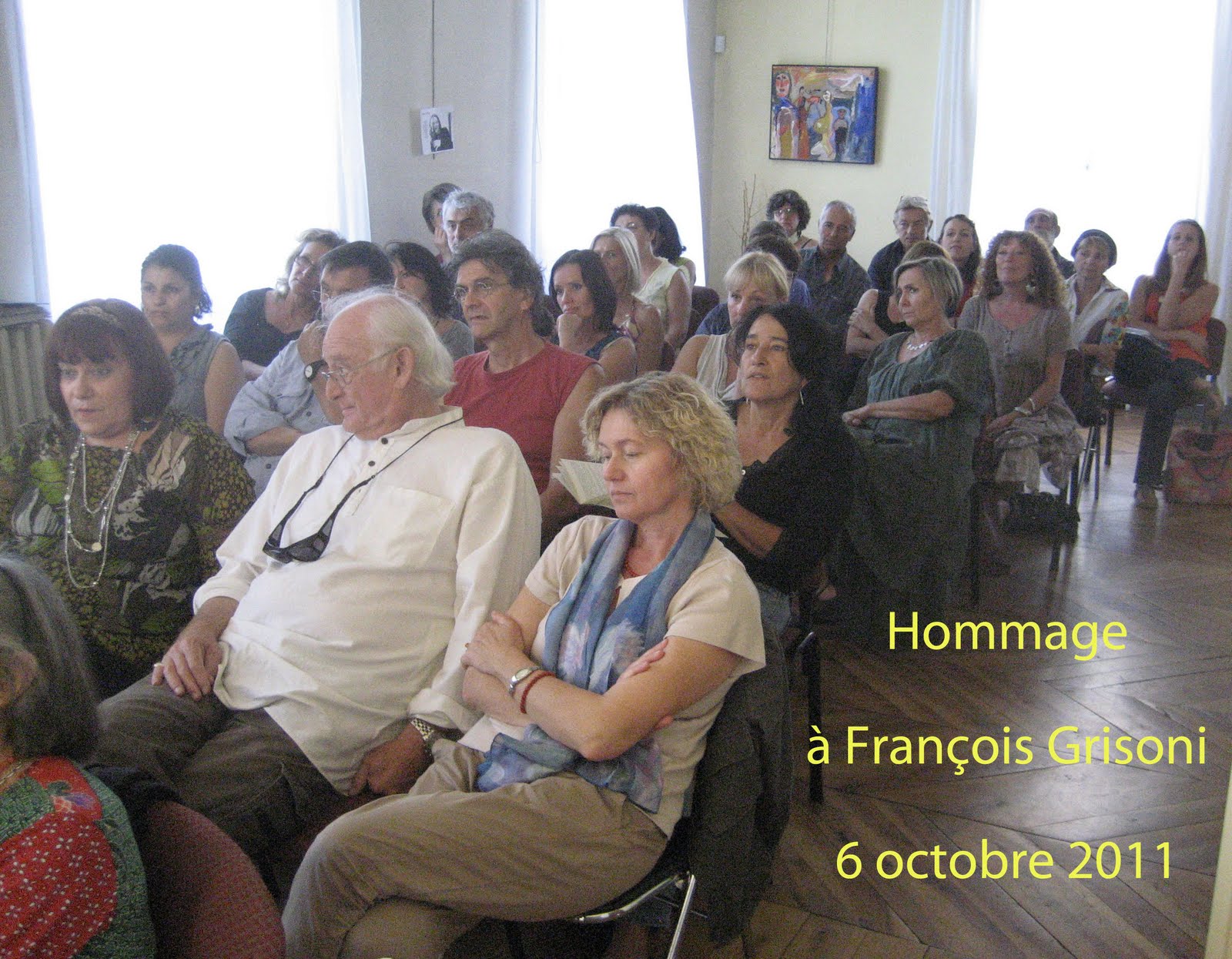 Pour la création d’un fonds documentaire sur l’œuvre de François Grisoni, le 6 octobre 2011 au Centre Hospitalier de Montfavet (Avignon)